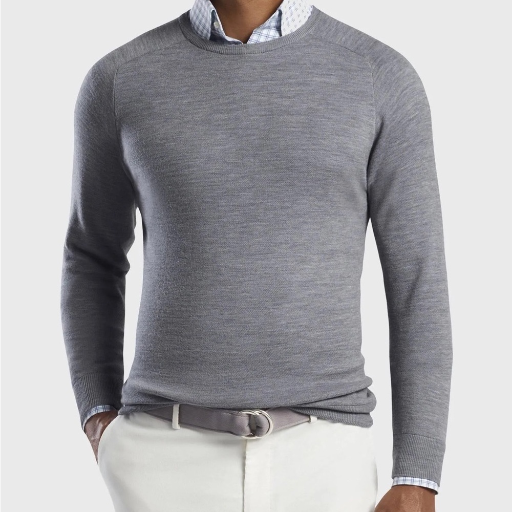 PETER MILLAR Merino Wool Interlock Crew Sweater